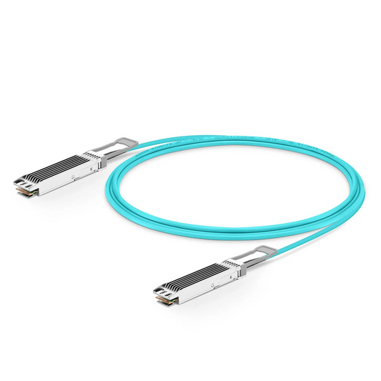 FyberOptix 10m (33ft) NVIDIA/Mellanox Compatible 800G OSFP 8 x 100G PAM4 Finned Top InfiniBand NDR Active Optical Cable for Quantum-2 Switches