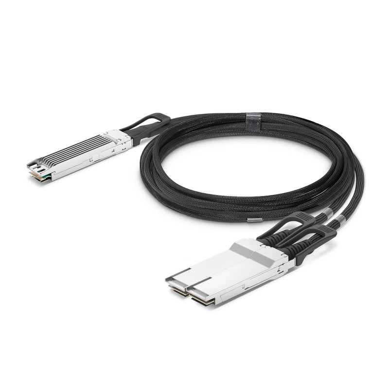 FyberOptix 1m (3ft) NVIDIA/Mellanox MCA7J65-N001 Compatible 800G Twin-port OSFP 8 x 100G PAM4 Finned Top to 2 x 400G QSFP112 4 x 100G PAM4 InfiniBand NDR Active Direct Attach Copper Breakout Cable for Quantum-2 Switches and ConnectX-7 HCA