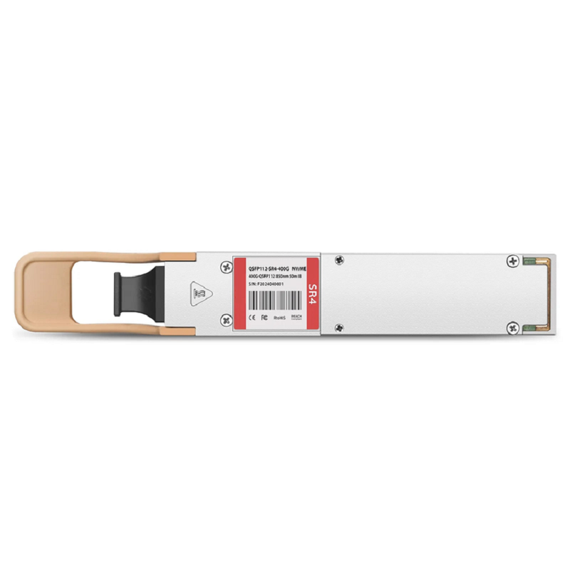 FyberOptix NVIDIA/Mellanox MMA1Z00-NS400 Compatible 400GBASE-SR4 QSFP112 4 x 100G PAM4 850nm 50m DOM MPO-12/APC MMF InfiniBand NDR Optical Transceiver Module for ConnectX-7 HCA