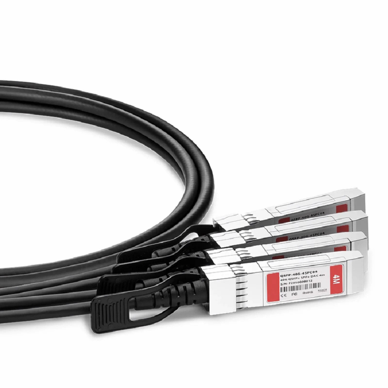 FyberOptix 2m (7ft) Juniper Networks Compatible 400G QSFP-DD 8 x 50G PAM4 to 4 x 100G QSFP56 2 x 50G PAM4 Passive Direct Attach Copper Breakout Cable