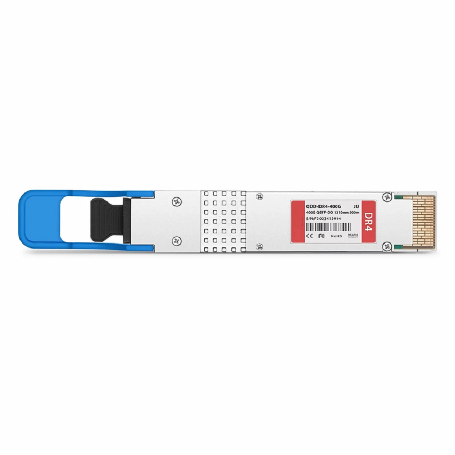 FyberOptix Juniper Networks QDD-400G-DR4 Compatible 400GBASE-DR4 QSFP-DD 8 x 50G PAM4 1310nm 500m DOM MPO-12/APC SMF Optical Transceiver Module, Breakout to 4 x 100G-DR