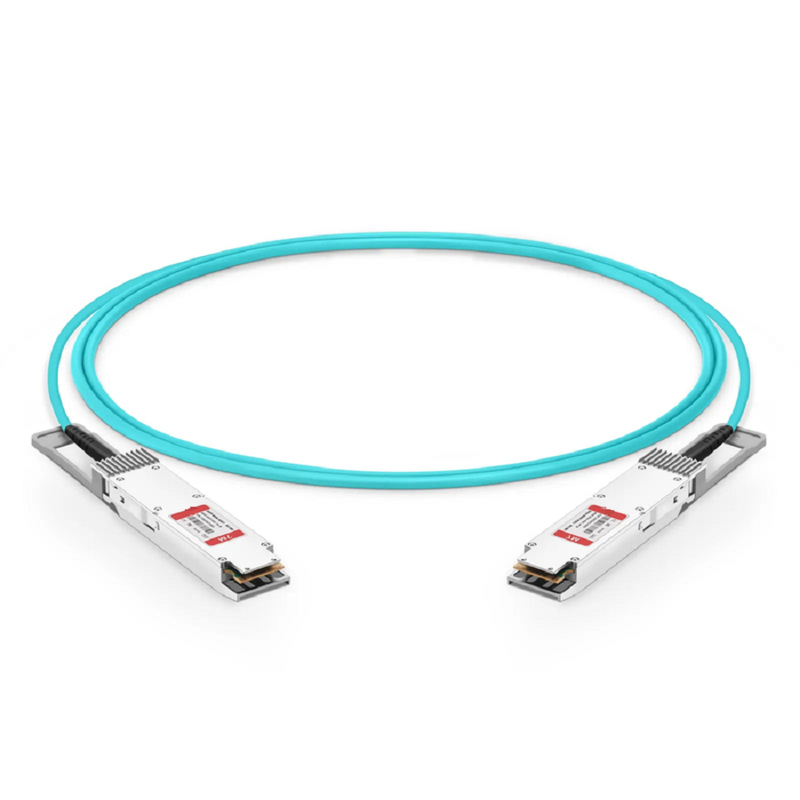 FyberOptix 3m (10ft) NVIDIA/Mellanox Compatible 800G OSFP 8 x 100G PAM4 Finned Top Ethernet Active Optical Cable