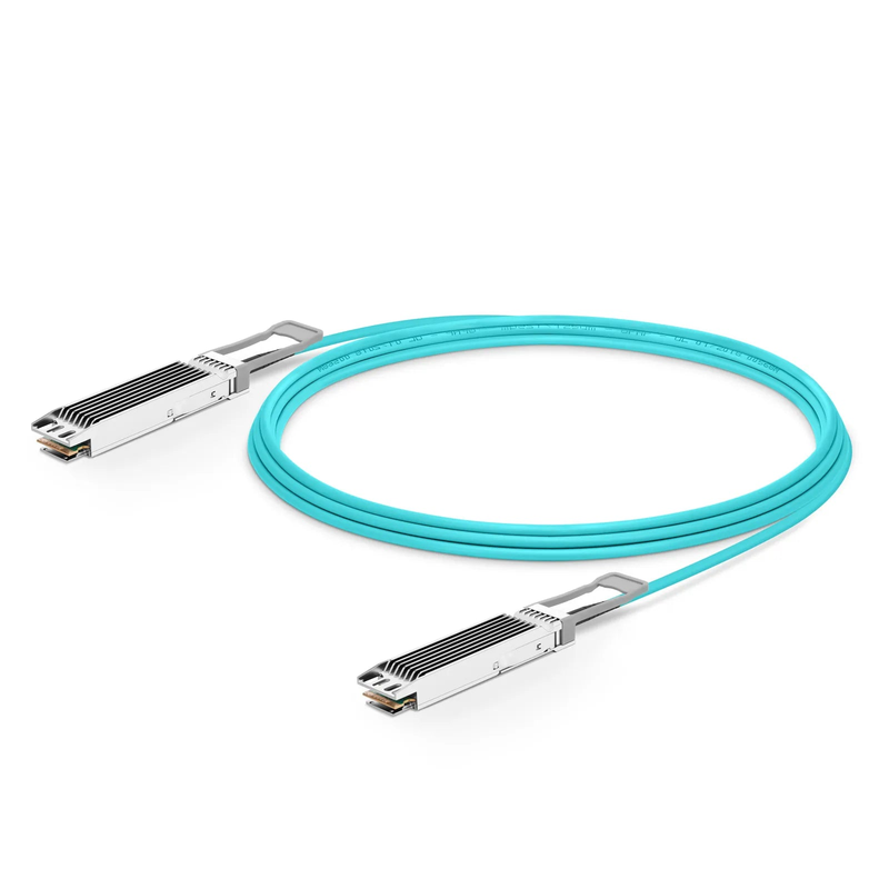 FyberOptix 30m (98ft) NVIDIA/Mellanox Compatible 800G OSFP 8 x 100G PAM4 Finned Top Ethernet Active Optical Cable