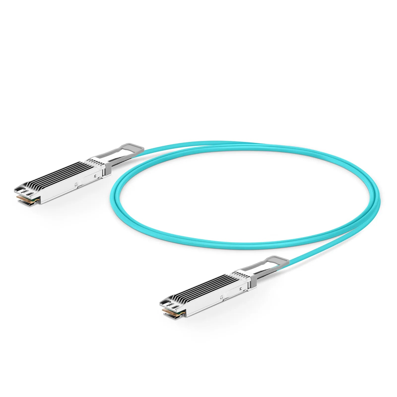FyberOptix 1m (3ft) NVIDIA/Mellanox Compatible 800G OSFP 8 x 100G PAM4 Finned Top Ethernet Active Optical Cable