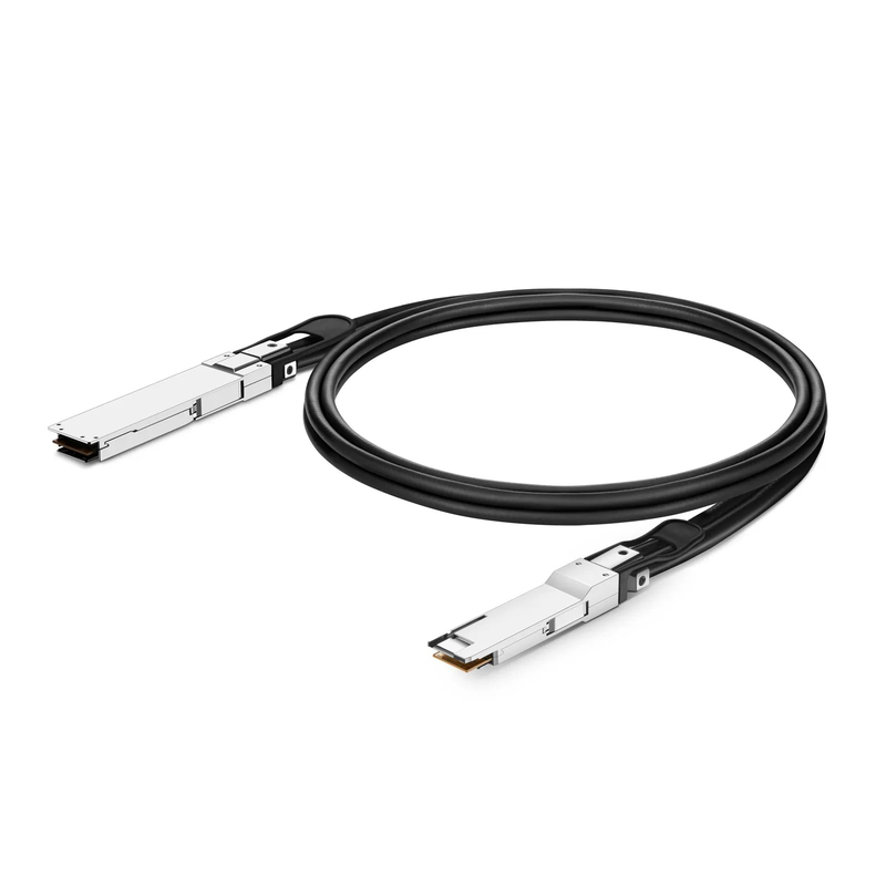 FyberOptix 2m (7ft) Arista Networks Compatible 400G OSFP 8 x 50G PAM4 Flat Top to 400G QSFP-DD 8 x 50G PAM4 Passive Direct Attach Copper Twinax Cable