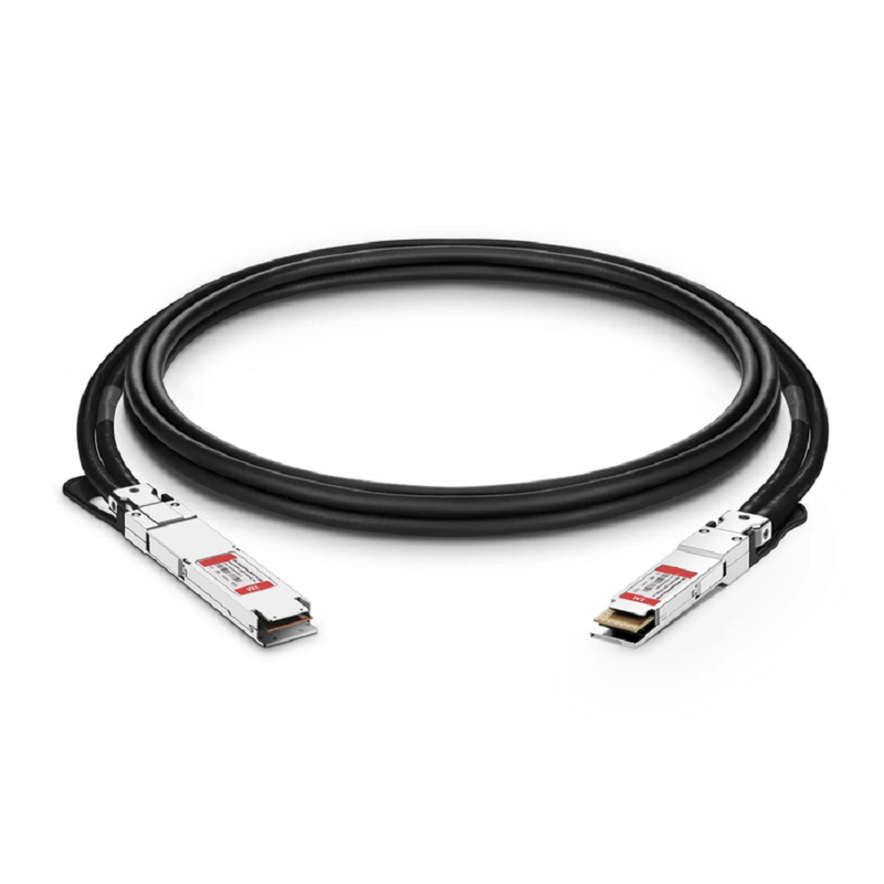 FyberOptix 2m (7ft) Arista Networks Compatible 400G OSFP 8 x 50G PAM4 Flat Top to 400G QSFP-DD 8 x 50G PAM4 Passive Direct Attach Copper Twinax Cable