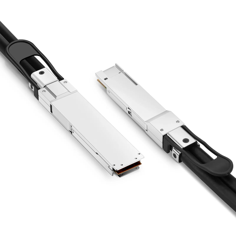 FyberOptix 3m (10ft) Juniper Networks Compatible 400G OSFP 8 x 50G PAM4 Flat Top to 400G QSFP-DD 8 x 50G PAM4 Passive Direct Attach Copper Twinax Cable