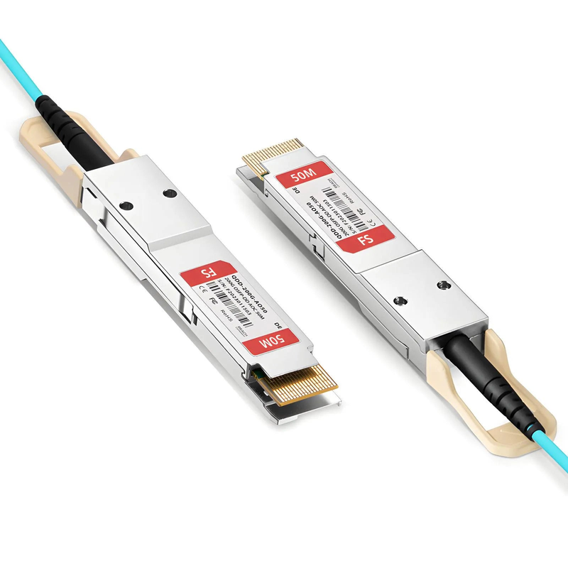 FyberOptix 50m (164ft) Dell Compatible 200G QSFP-DD 8 x 25G NRZ Active Optical Cable