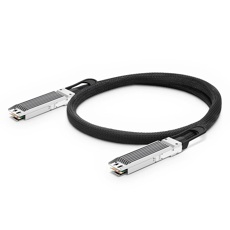 FyberOptix 1m (3ft) Generic Compatible 800G OSFP 8 x 100G PAM4 Finned Top Passive Direct Attach Copper Twinax Cable