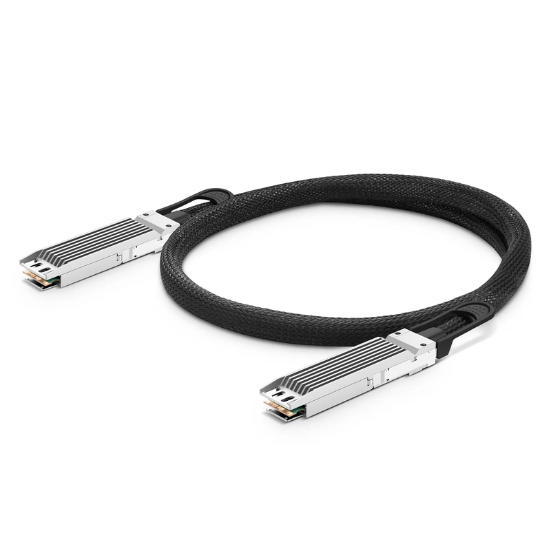 FyberOptix 1m (3ft) Juniper Networks OSFP-800G-DAC-1M Compatible 800G OSFP 8 x 100G PAM4 Finned Top Passive Direct Attach Copper Twinax Cable