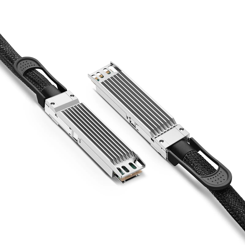 FyberOptix 1m (3ft) Juniper Networks OSFP-800G-DAC-1M Compatible 800G OSFP 8 x 100G PAM4 Finned Top Passive Direct Attach Copper Twinax Cable