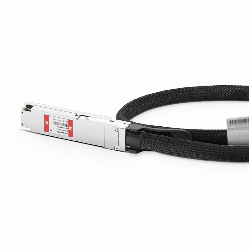 FyberOptix 1m (3ft) H3C Compatible 800G OSFP 8 x 100G PAM4 Finned Top Passive Direct Attach Copper Twinax Cable