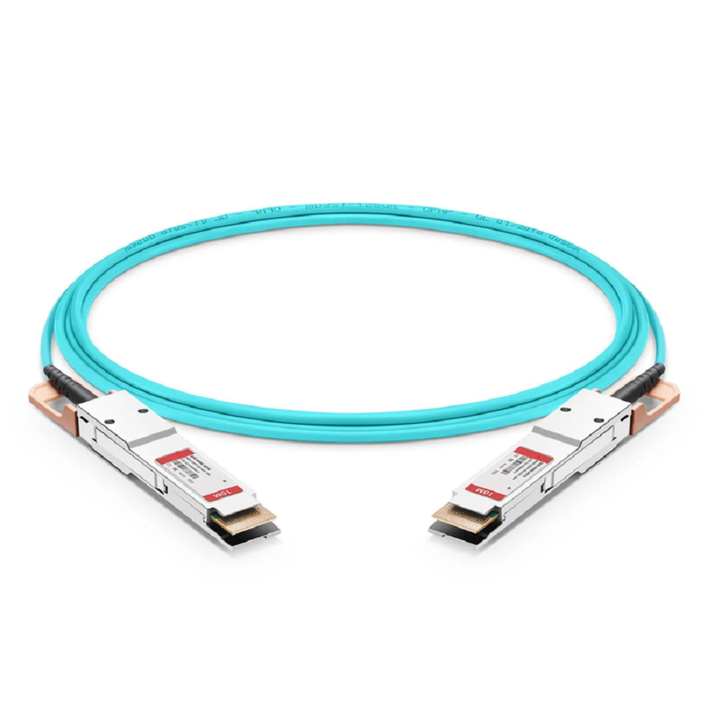 FyberOptix 1m (3ft) Dell AOC-Q56DD-400G-1M Compatible 400G QSFP-DD 8 x 50G PAM4 Active Optical Cable