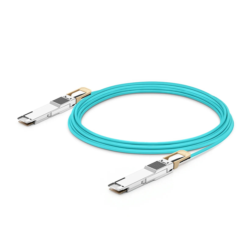 FyberOptix 30m (98ft) Dell AOC-Q56DD-400G-30M Compatible 400G QSFP-DD 8 x 50G PAM4 Active Optical Cable