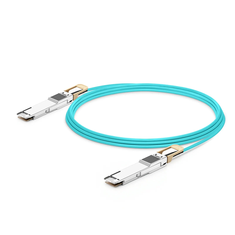 FyberOptix 25m (82ft) Dell AOC-Q56DD-400G-25M Compatible 400G QSFP-DD 8 x 50G PAM4 Active Optical Cable