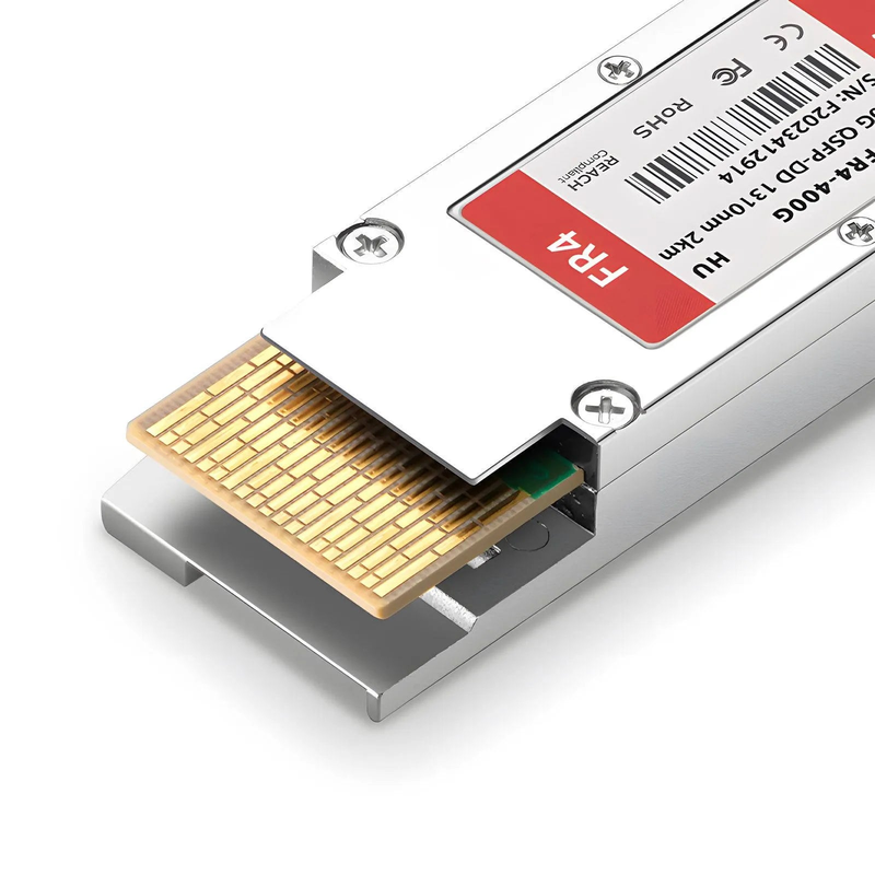 FyberOptix HW QSFP-DD-400G-FR4 Compatible 400GBASE-FR4 QSFP-DD 8 x 50G PAM4 1310nm 2km DOM Duplex LC/UPC SMF Optical Transceiver Module