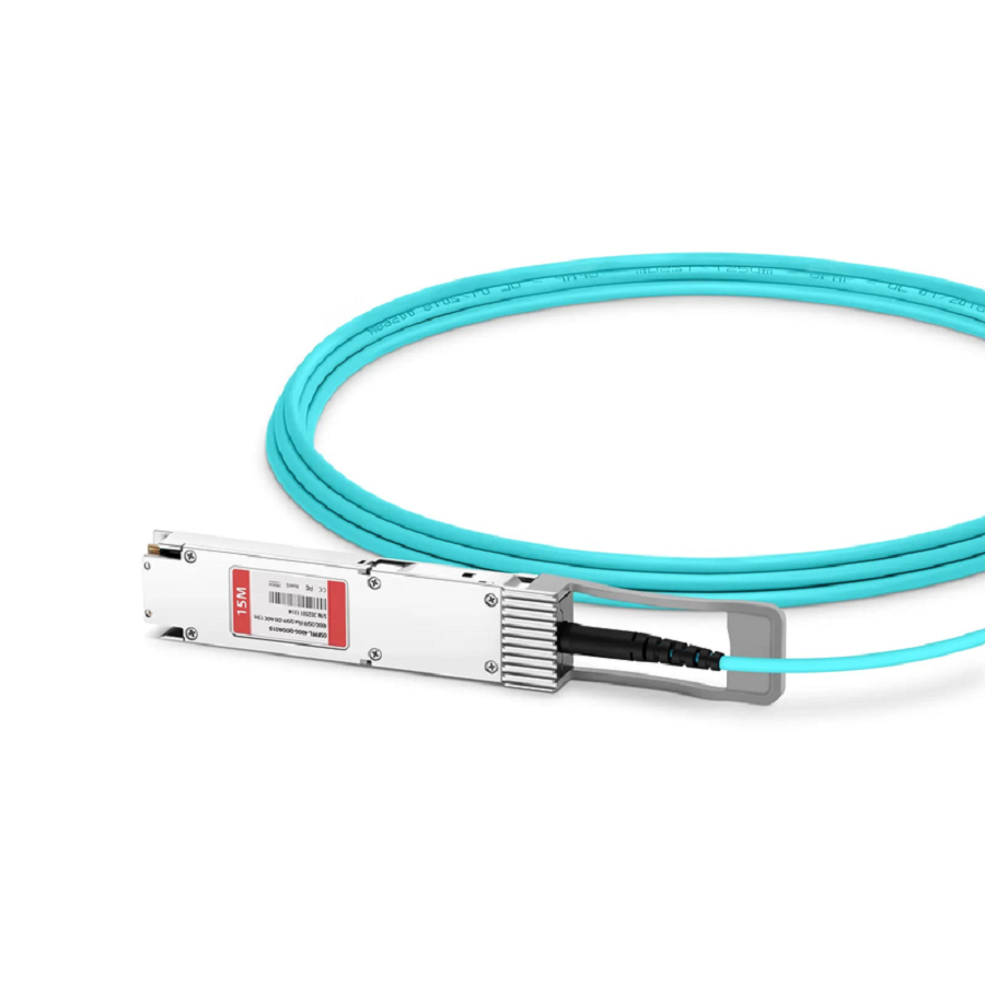 FyberOptix 15m (49ft) Cisco Compatible 400G OSFP 8 x 50G PAM4 Flat Top to 400G QSFP-DD 8 x 50G PAM4 Active Optical Cable