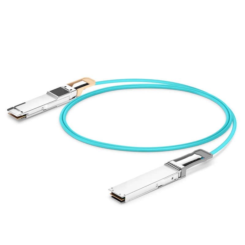 FyberOptix 3m (10ft) Cisco Compatible 400G OSFP 8 x 50G PAM4 Flat Top to 400G QSFP-DD 8 x 50G PAM4 Active Optical Cable