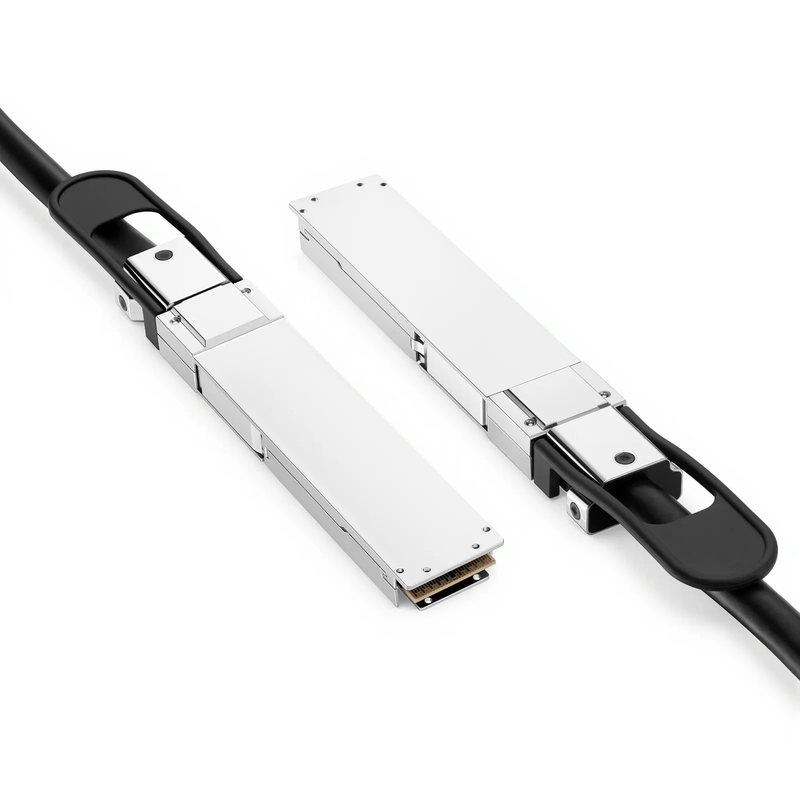FyberOptix 2m (7ft) NVIDIA/Mellanox Compatible 400G OSFP 8 x 50G PAM4 Flat Top Ethernet Passive Direct Attach Copper Twinax Cable