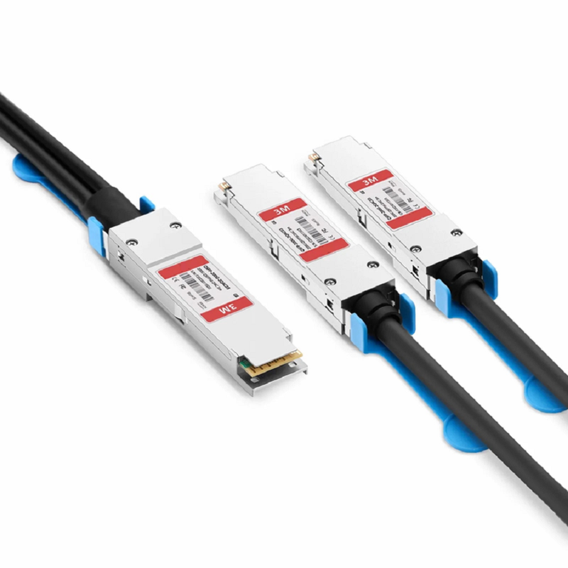 FyberOptix 5m (16ft) 400G QSFP-DD 8 x 50G PAM4 to 2 x 200G QSFP56 4 x 50G PAM4 Active Direct Attach Copper Breakout Cable for FS Switches