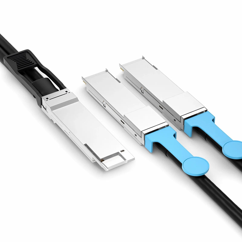FyberOptix 5m (16ft) 400G QSFP-DD 8 x 50G PAM4 to 2 x 200G QSFP56 4 x 50G PAM4 Active Direct Attach Copper Breakout Cable for FS Switches