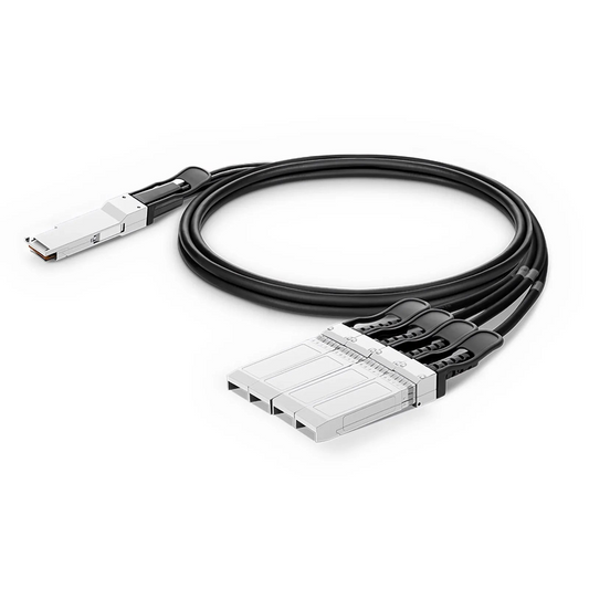 FyberOptix 2m (7ft) Generic Compatible 200G QSFP56 4 x 50G PAM4 to 4 x 50G SFP56 50G PAM4 Passive Direct Attach Copper Breakout Cable
