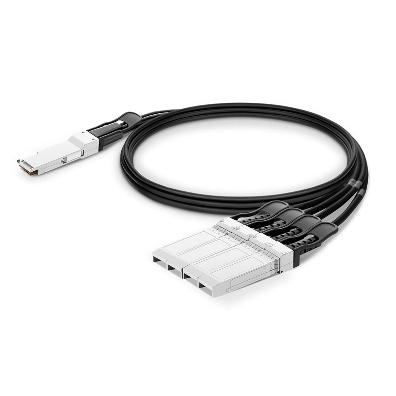 FyberOptix 3m (10ft) Arista Networks C-Q200-4S50-3M Compatible 200G QSFP56 4 x 50G PAM4 to 4 x 50G SFP56 50G PAM4 Passive Direct Attach Copper Breakout Cable