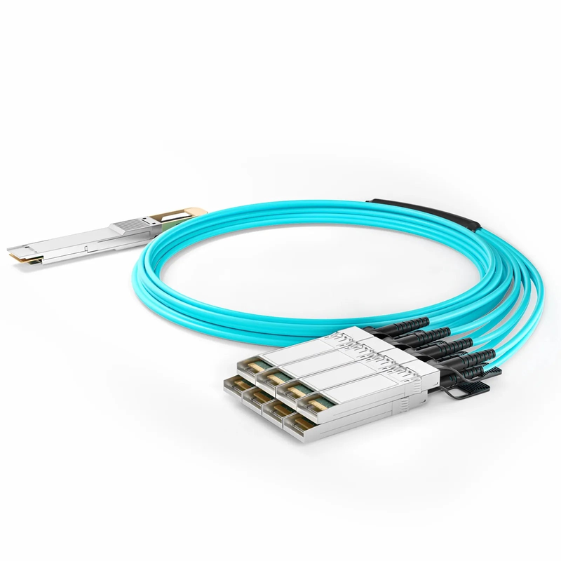 FyberOptix 50m (164ft) Generic Compatible 400G QSFP-DD 8 x 50G PAM4 to 8 x 50G SFP56 25G NRZ Active Optical Breakout Cable