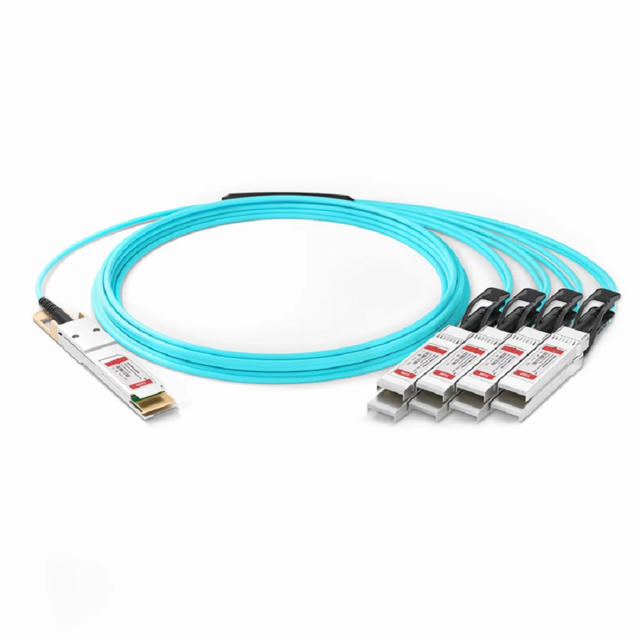 FyberOptix 50m (164ft) Generic Compatible 400G QSFP-DD 8 x 50G PAM4 to 8 x 50G SFP56 25G NRZ Active Optical Breakout Cable