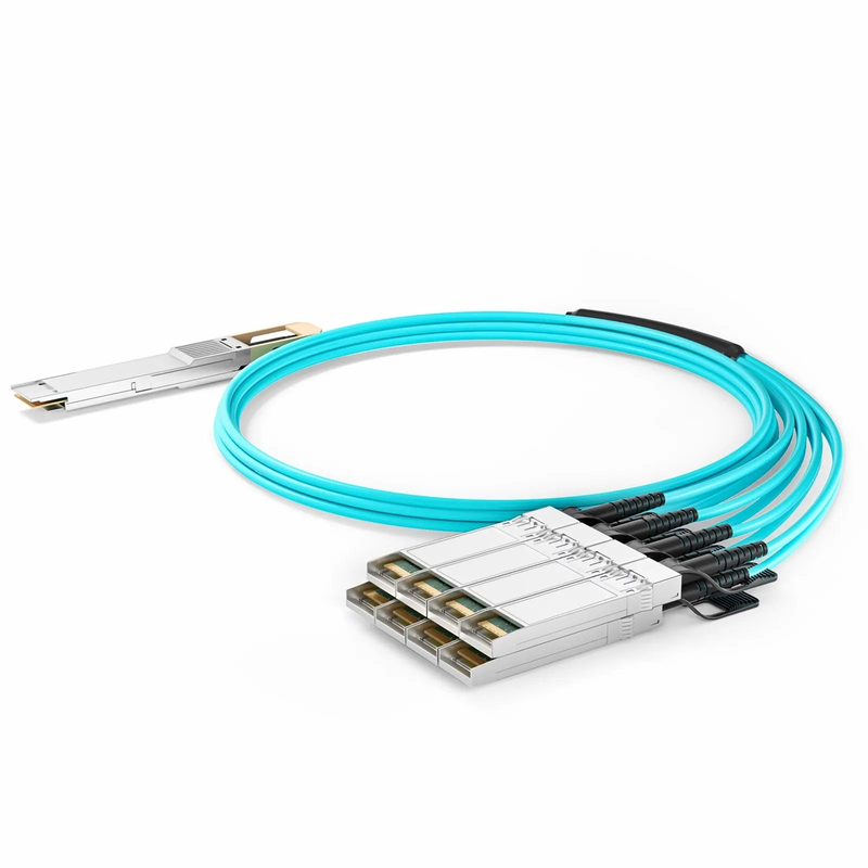 FyberOptix 30m (98ft) Generic Compatible 400G QSFP-DD 8 x 50G PAM4 to 8 x 50G SFP56 25G NRZ Active Optical Breakout Cable