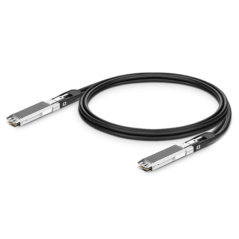 FyberOptix 2m (7ft) NVIDIA/Mellanox Compatible 400G OSFP 8 x 50G PAM4 Finned Top Ethernet Passive Direct Attach Copper Twinax Cable