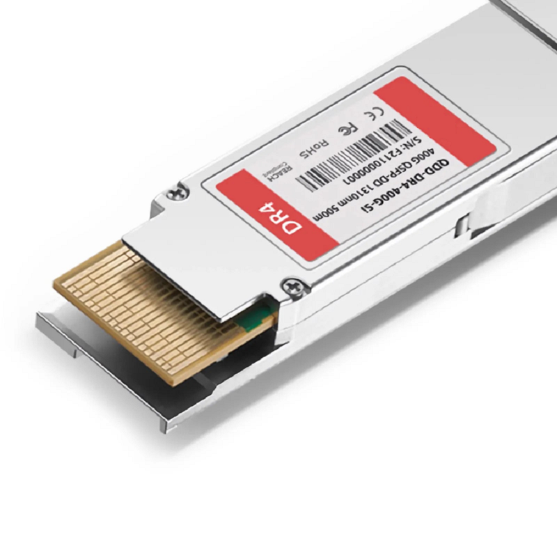 FyberOptix Cisco QDD-400G-DR4-S Compatible 400GBASE-DR4 QSFP-DD 8 x 50G PAM4 1310nm 500m DOM MPO-12/APC SMF SiPh-Based Optical Transceiver Module, Breakout to 4 x 100G-DR