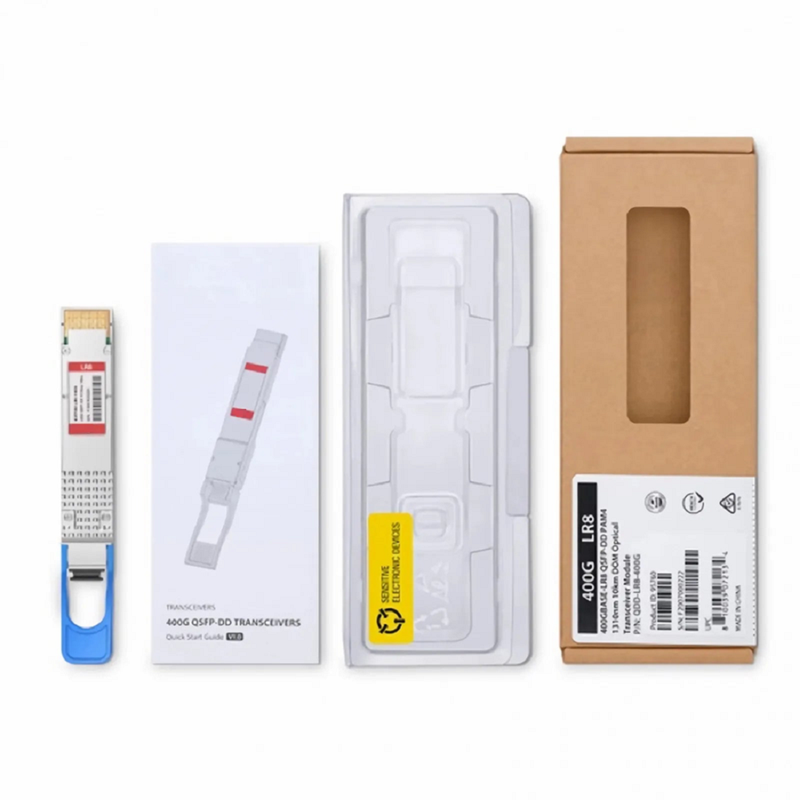 FyberOptix Juniper Networks QDD-400G-LR8 Compatible 400GBASE-LR8 QSFP-DD 8 x 50G PAM4 1310nm 10km DOM Duplex LC/UPC SMF Optical Transceiver Module