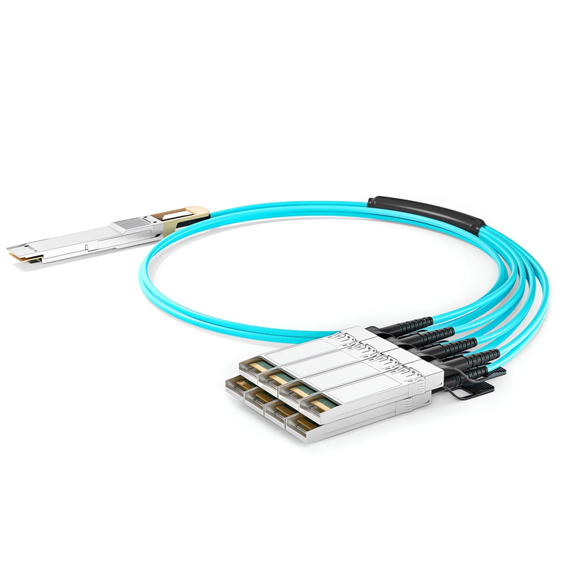 FyberOptix 2m (7ft) Arista Networks Compatible 200G QSFP-DD 8 x 25G NRZ to 8 x 25G SFP28 25G NRZ Active Optical Breakout Cable