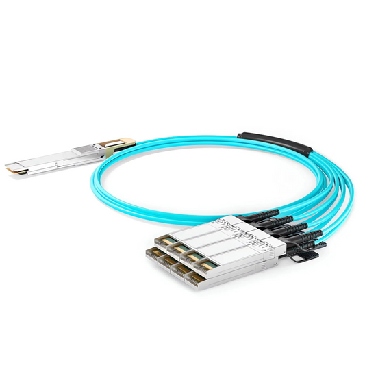 FyberOptix 20m (66ft) Arista Networks Compatible 200G QSFP-DD 8 x 25G NRZ to 8 x 25G SFP28 25G NRZ Active Optical Breakout Cable