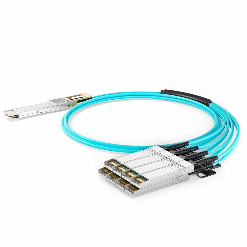 FyberOptix 10m (33ft) Arista Networks Compatible 200G QSFP-DD 8 x 25G NRZ to 8 x 25G SFP28 25G NRZ Active Optical Breakout Cable