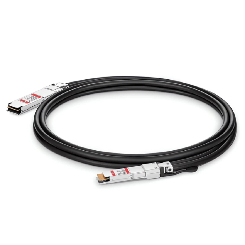 FyberOptix 1m (3ft) Generic Compatible 400G OSFP 4 x 100G PAM4 Flat Top to 400G QSFP-DD 4 x 100G PAM4 Passive Direct Attach Copper Twinax Cable