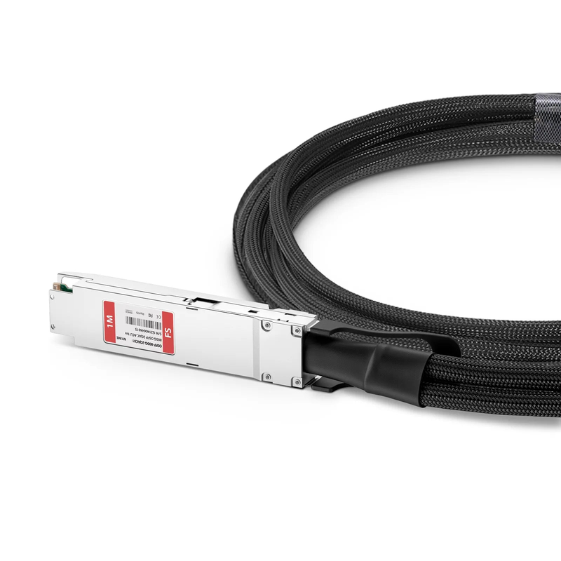 FyberOptix 1m (3ft) NVIDIA/Mellanox MCA7J65-N001 Compatible 800G Twin-port OSFP 8 x 100G PAM4 Finned Top to 2 x 400G QSFP112 4 x 100G PAM4 Ethernet Active Direct Attach Copper Breakout Cable