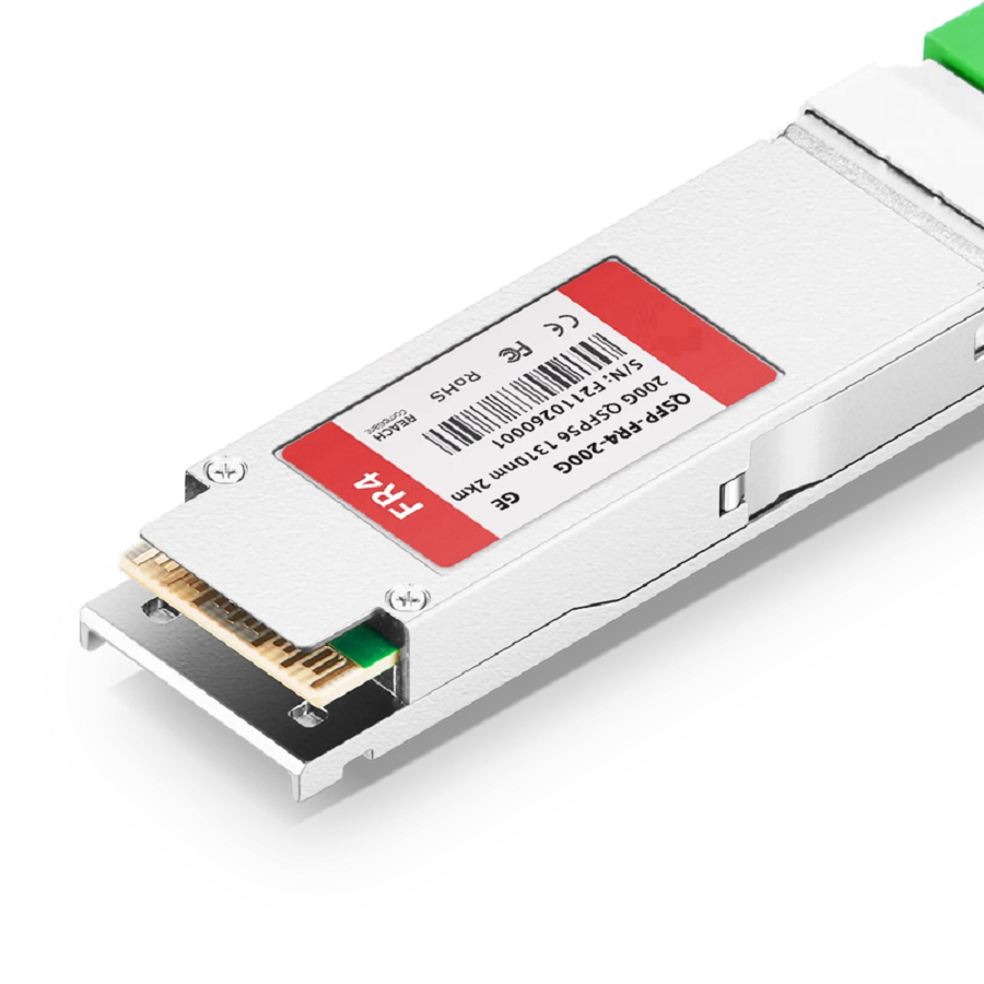 FyberOptix Generic Compatible 200GBASE-FR4 QSFP56 4 x 50G PAM4 1310nm 2km DOM Duplex LC SMF Optical Transceiver Module