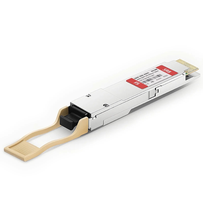 FyberOptix NVIDIA/Mellanox T-DQ8FNS-N00-M Compatible 400GBASE-SR8 QSFP-DD 8 x 50G PAM4 850nm 100m DOM MPO-16/APC MMF Ethernet Optical Transceiver Module, Breakout to 2 x 200G-SR4 and 8 x 50G-SR