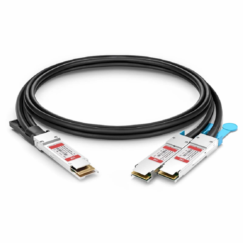 FyberOptix 3m (10ft) Arista Networks Compatible 200G QSFP56 4 x 50G PAM4 to 2 x 100G QSFP56 2 x 50G PAM4 Active Direct Attach Copper Breakout Cable