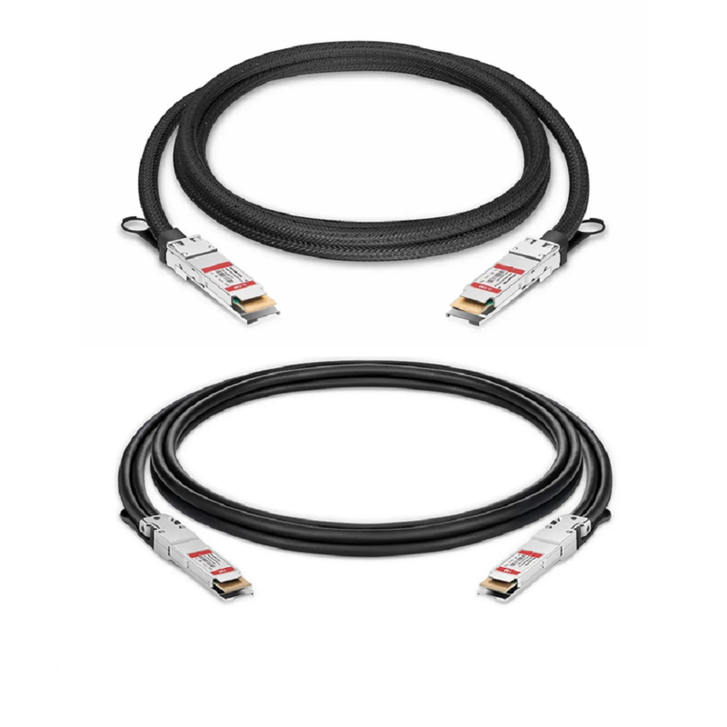 FyberOptix 0.5m (2ft) Generic Compatible 400G QSFP-DD 8 x 50G PAM4 Passive Direct Attach Copper Twinax Cable