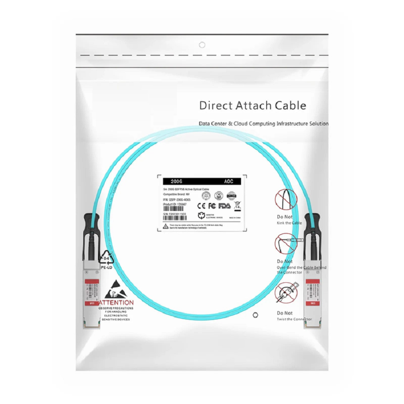 FyberOptix 10m (33ft) Arista Networks Compatible 400G QSFP112 4 x 100G PAM4 Active Optical Cable