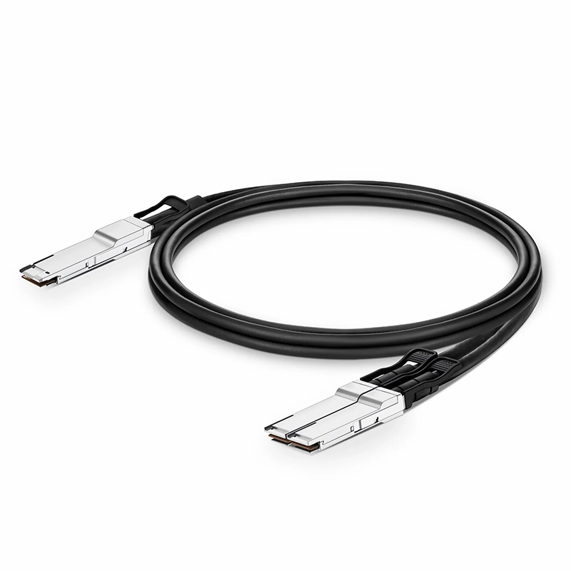 FyberOptix 1m (3ft) Cisco Compatible 200G QSFP-DD 8 x 25G NRZ to 2 x 100G QSFP28 4 x 25G NRZ Passive Direct Attach Copper Breakout Cable