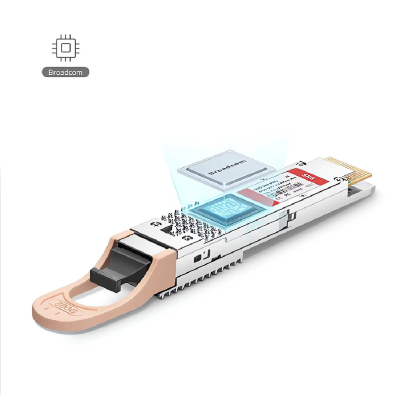 FyberOptix Cisco Compatible 800GBASE-SR8 QSFP-DD 8 x 100G PAM4 850nm 50m DOM MPO-16/APC MMF Optical Transceiver Module