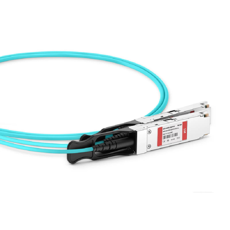 FyberOptix 3m (10ft) H3C Compatible 400G QSFP-DD 8 x 50G PAM4 to 2 x 200G QSFP56 4 x 50G PAM4 Active Optical Breakout Cable