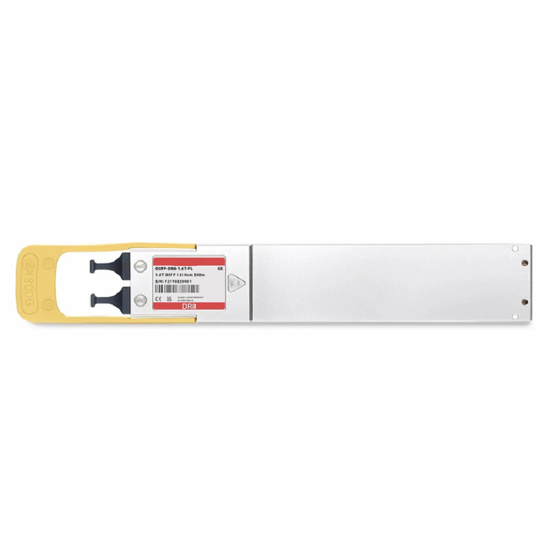 FyberOptix Generic Compatible 1.6T 2 x DR4/DR8 OSFP224 Flat Top 8 x 200G PAM4 1310nm 500m DOM Dual MPO-12/APC SMF Optical Transceiver Module