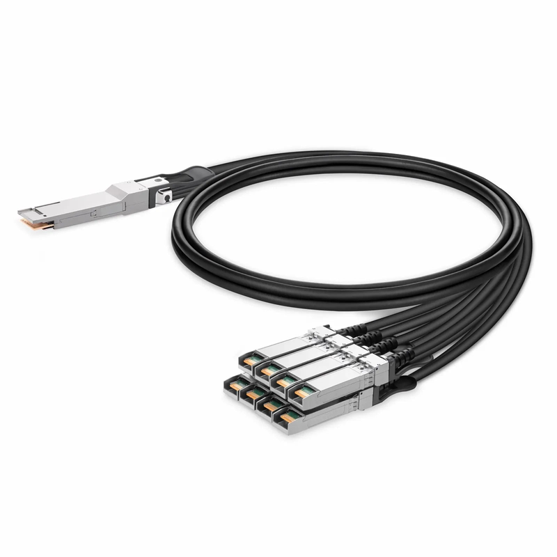 FyberOptix 2m (7ft) Generic Compatible 200G QSFP-DD 8 x 25G NRZ to 8 x 25G SFP28 25G NRZ Passive Direct Attach Copper Breakout Cable