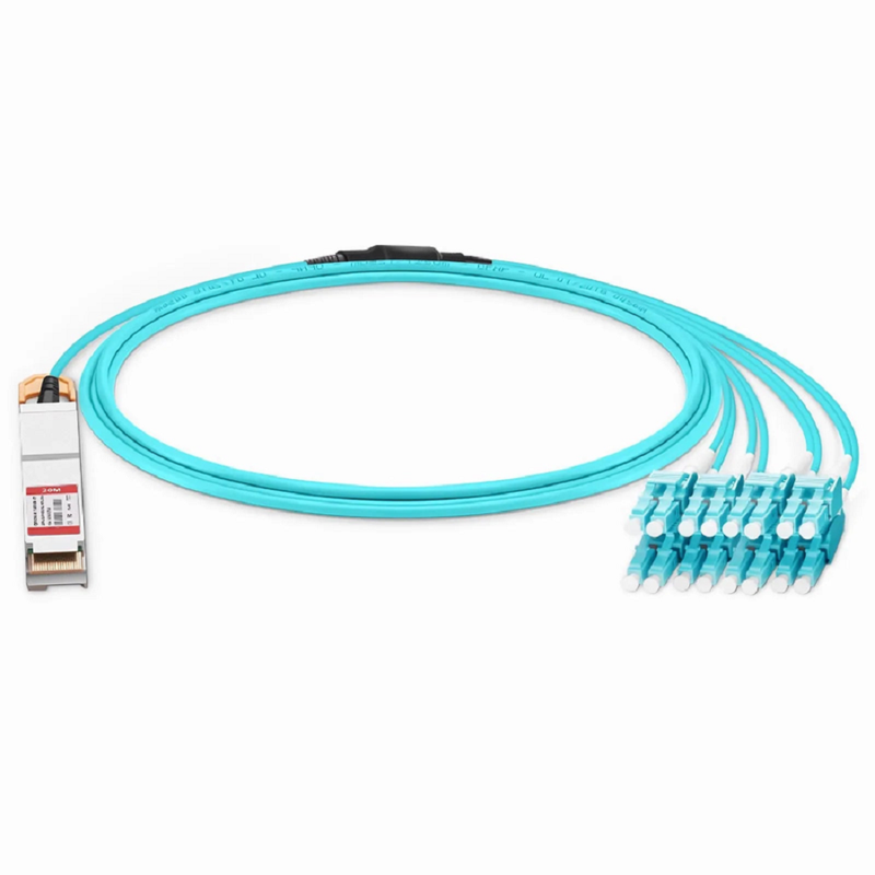 FyberOptix 7m (23ft) Generic Compatible 200G QSFP-DD 8 x 25G NRZ to 8 x 25G LC Duplex Active Optical Breakout Cable