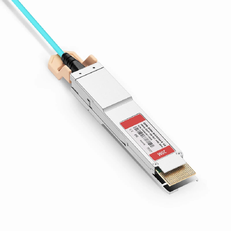 FyberOptix 7m (23ft) Generic Compatible 200G QSFP-DD 8 x 25G NRZ to 8 x 25G LC Duplex Active Optical Breakout Cable